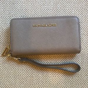 Michael Kors Brown Wallet with Detachable Wrist Strap
